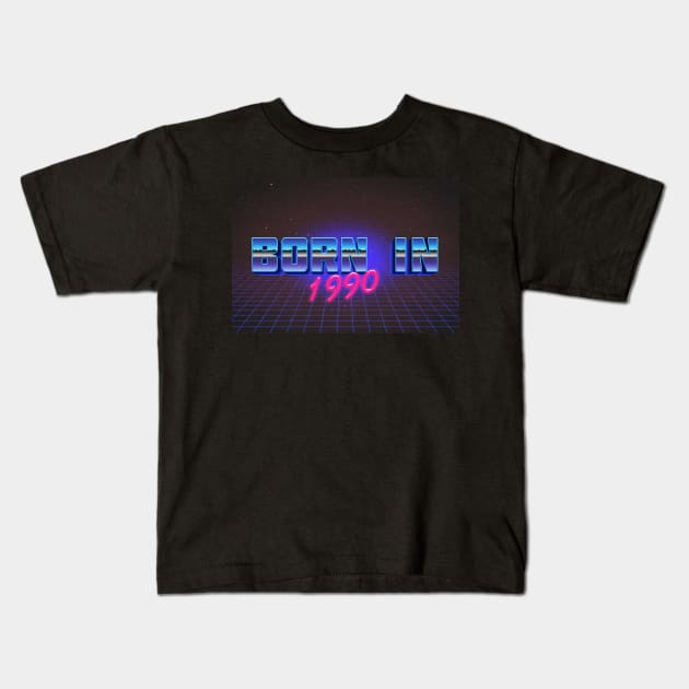 Born In 1990 ∆∆∆ VHS Retro Outrun Birthday Design Kids T-Shirt by DankFutura